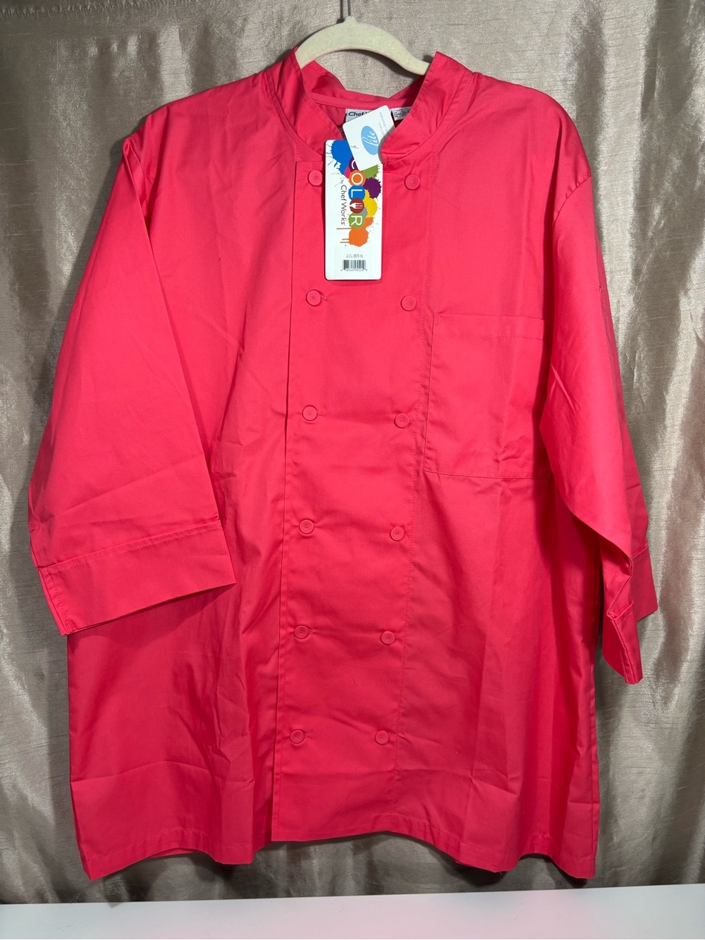 Men's Hot Pink Chef Jacket - XL